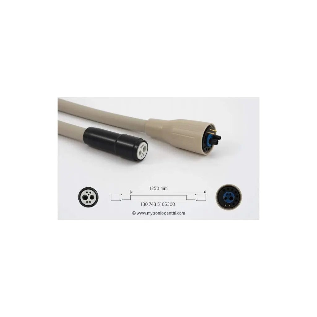 Turbineschlauch 4-Loch mit Licht, Farbe harmonie, Länge 1250 mm